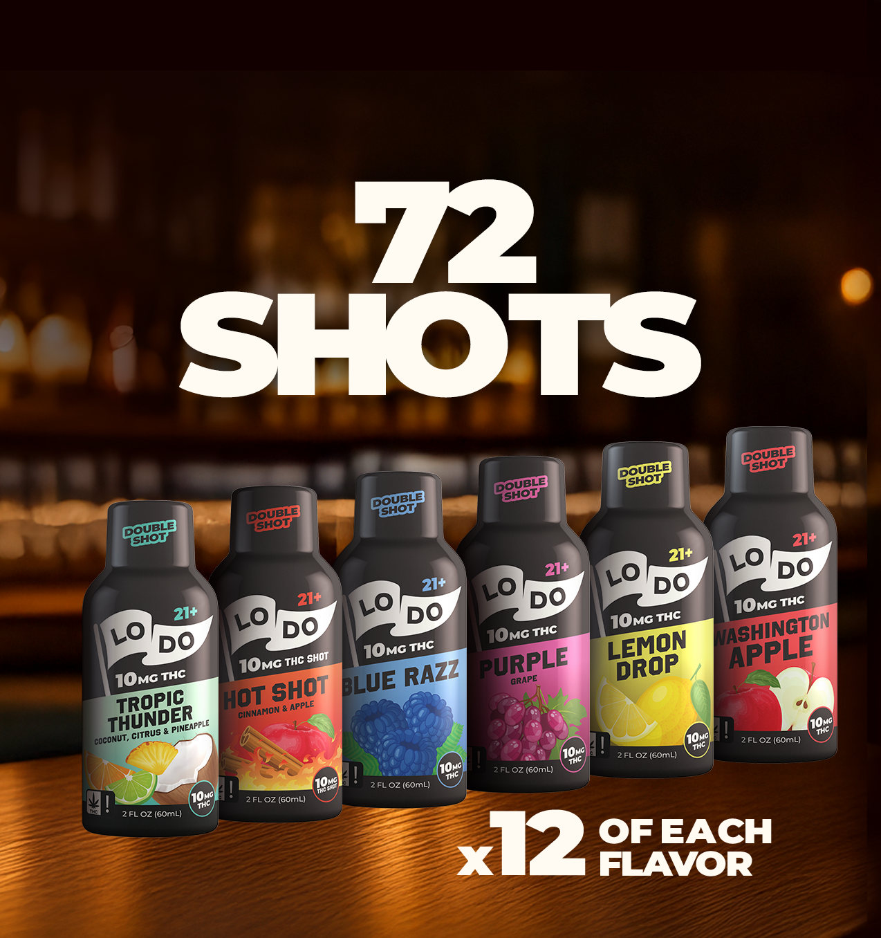 THC 10mg Shot Variety Pack Black Friday Special save over $62